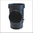Black Polypropylene Inspection Chamber Anti Settling Silt Type 90 Degree