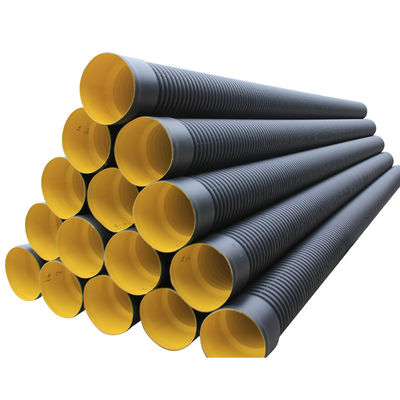 I tubi SN16 nero di drenaggio dell'HDPE DN600 hanno ondulato il tubo del canale sotterraneo dell'HDPE